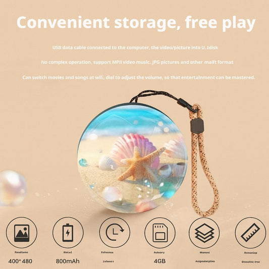 Digital Memory Sphere — 2.7” Crystal Video Display Ball ✨