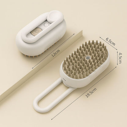 🐶✨ 3-in-1 Pet Steam Brush – Hair Remover, Detangler & Massager ✨
